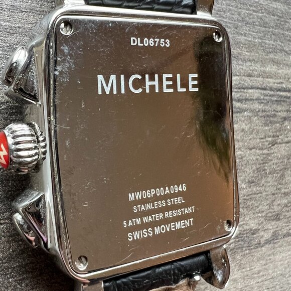 Authentic Michele Carousel Black Dial Deco Day Watch - Picture 7 of 12